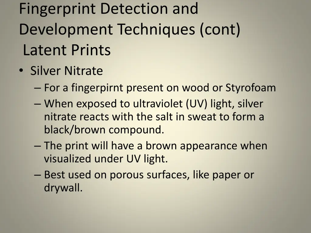 fingerprint detection and development techniques 3