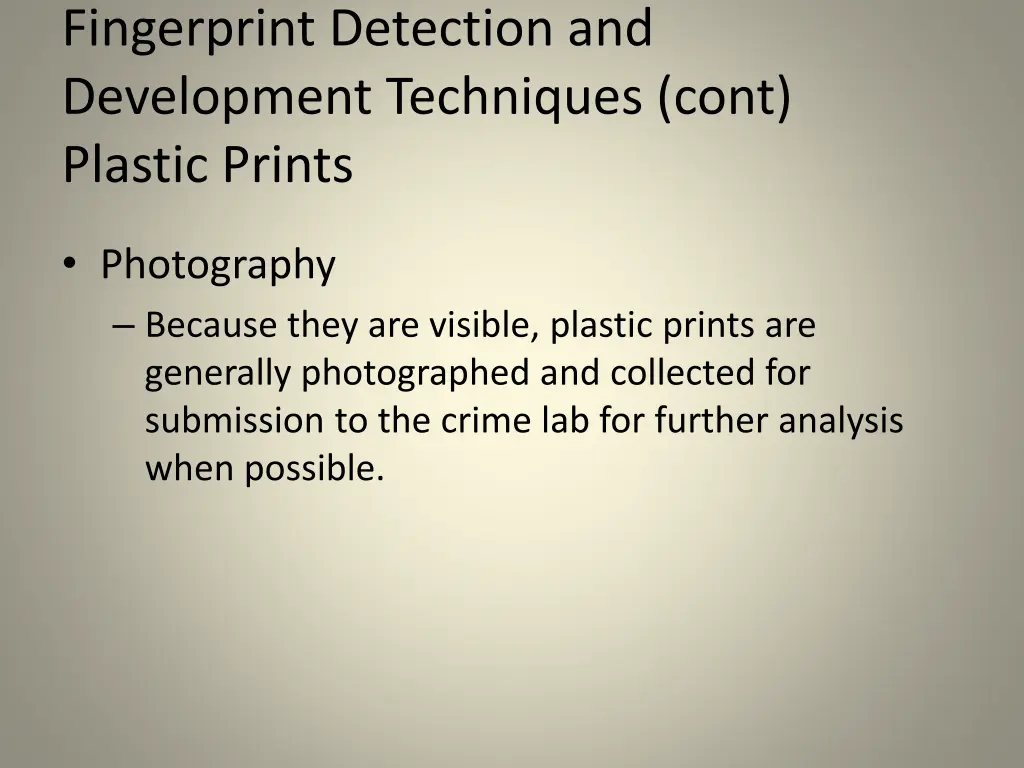 fingerprint detection and development techniques 7