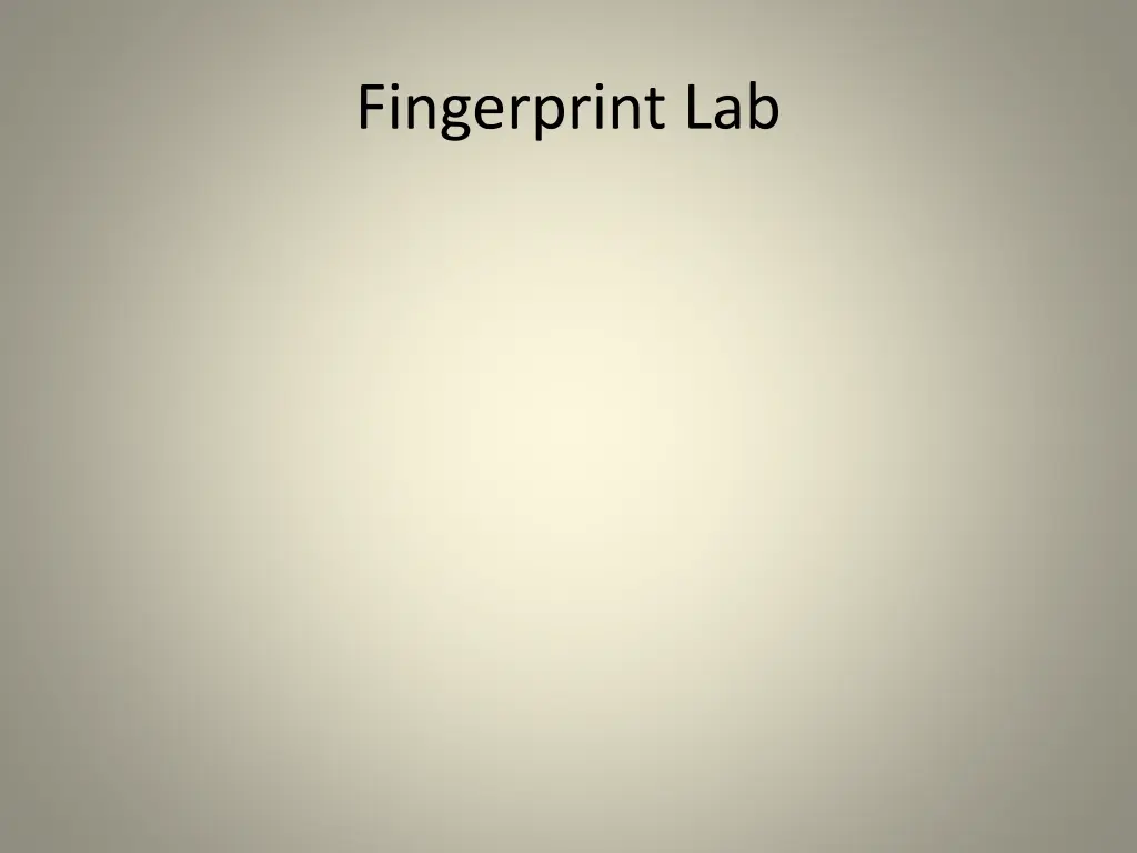 fingerprint lab