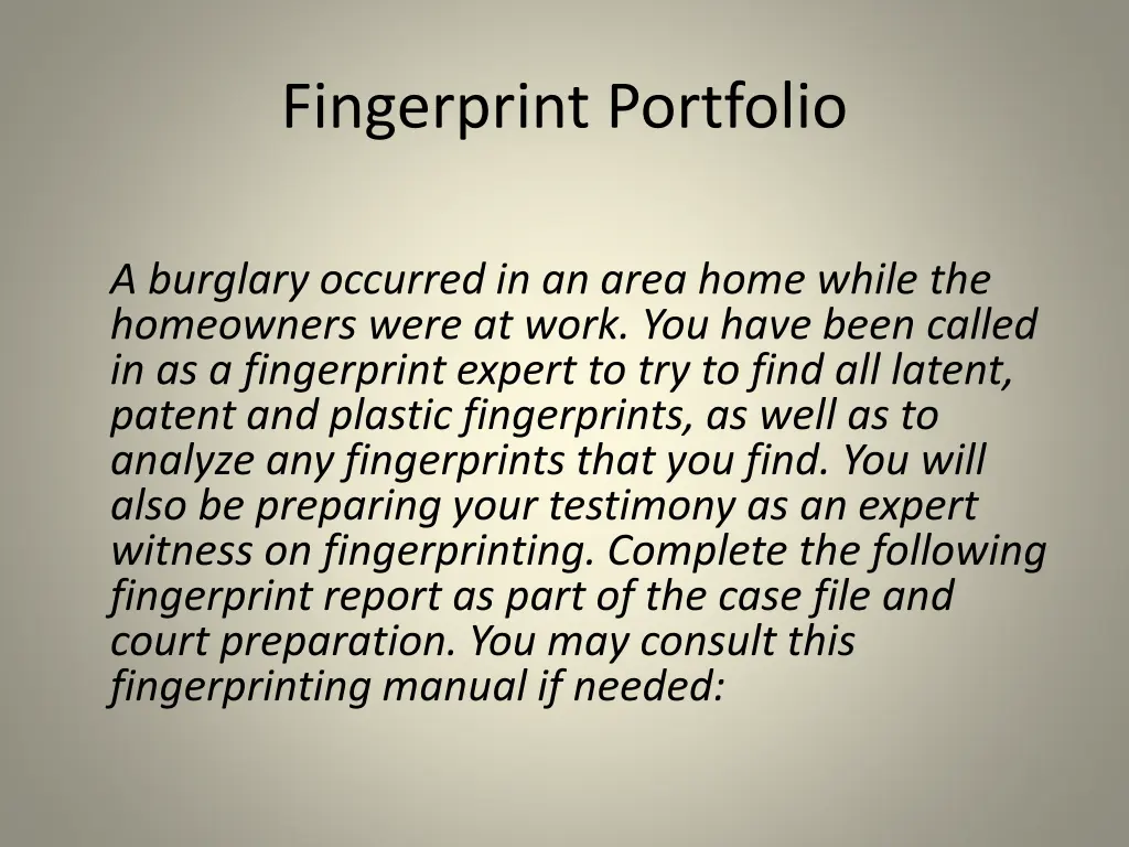 fingerprint portfolio