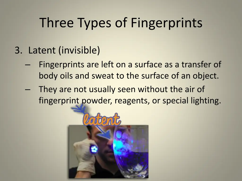 three types of fingerprints 1