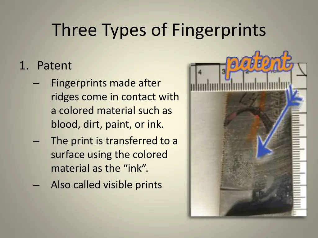 three types of fingerprints