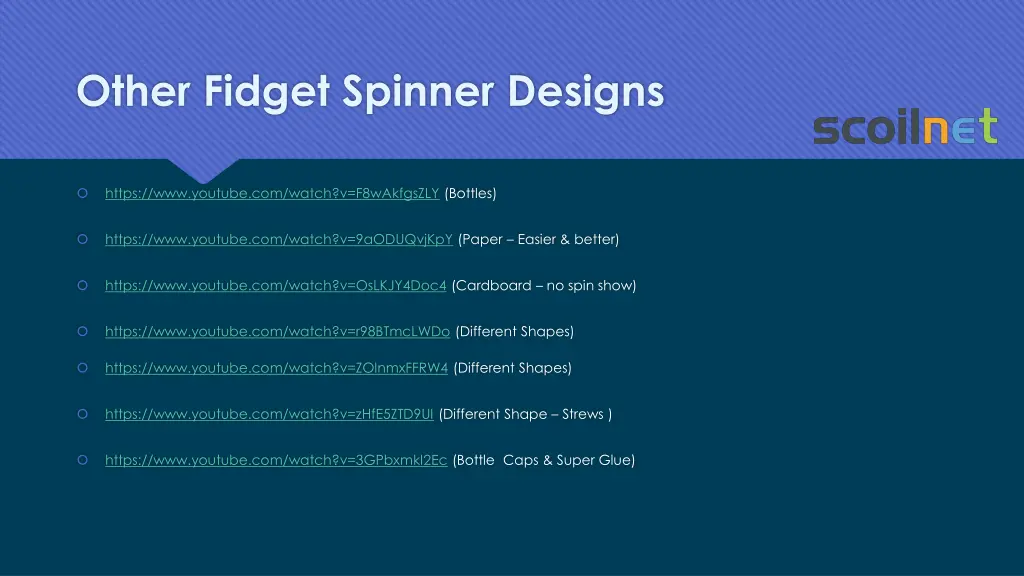 other fidget spinner designs