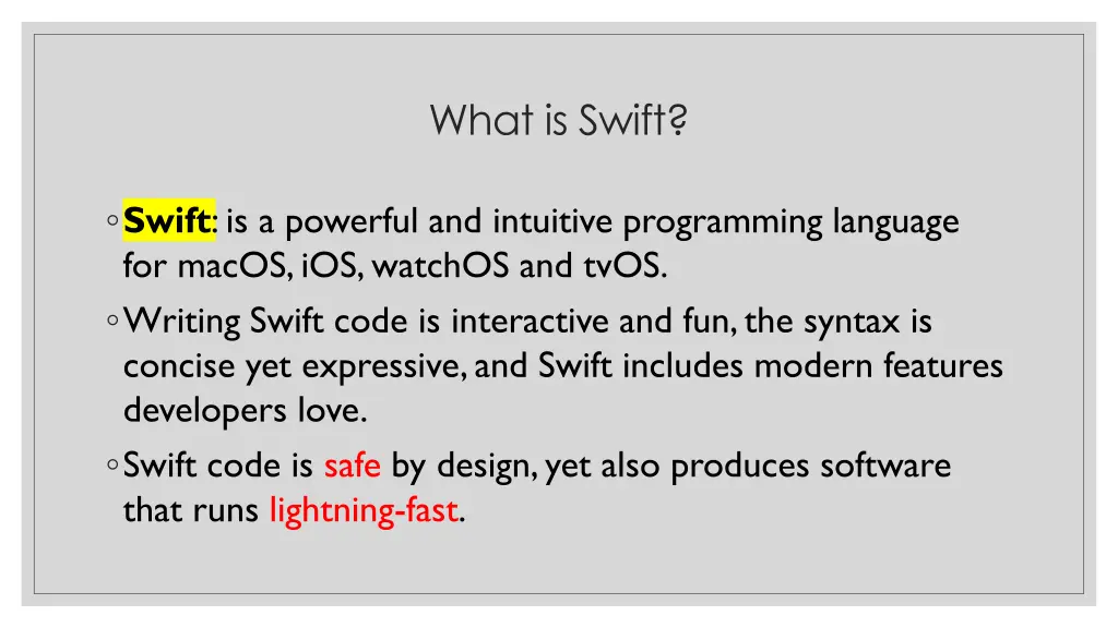 what is swift