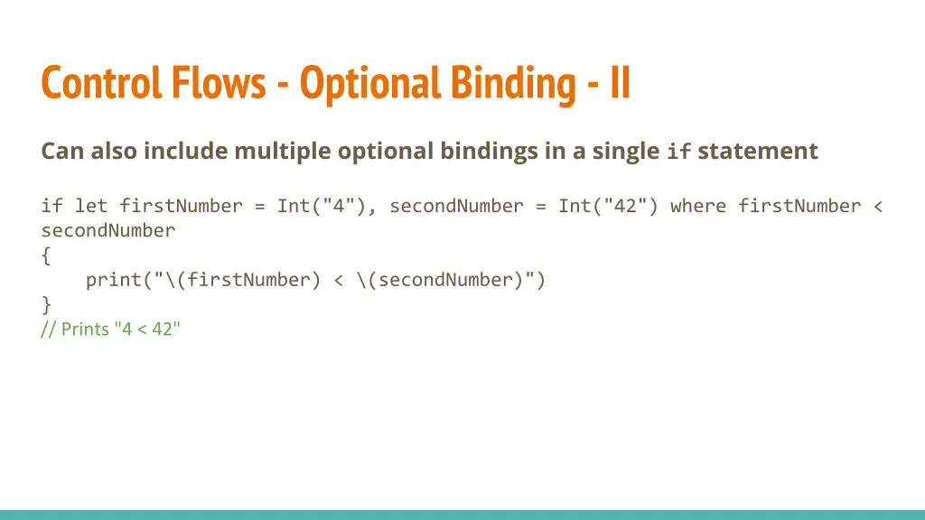 control flows optional binding ii