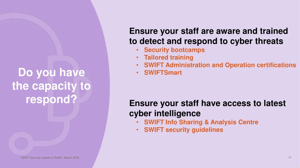 ensure your staff are aware and trained to detect