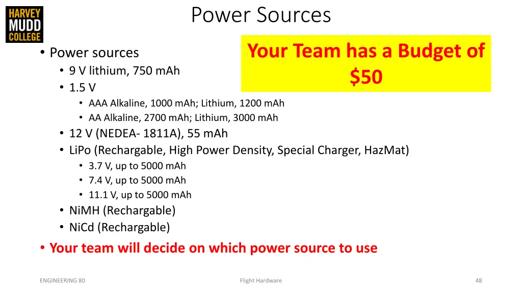 power sources