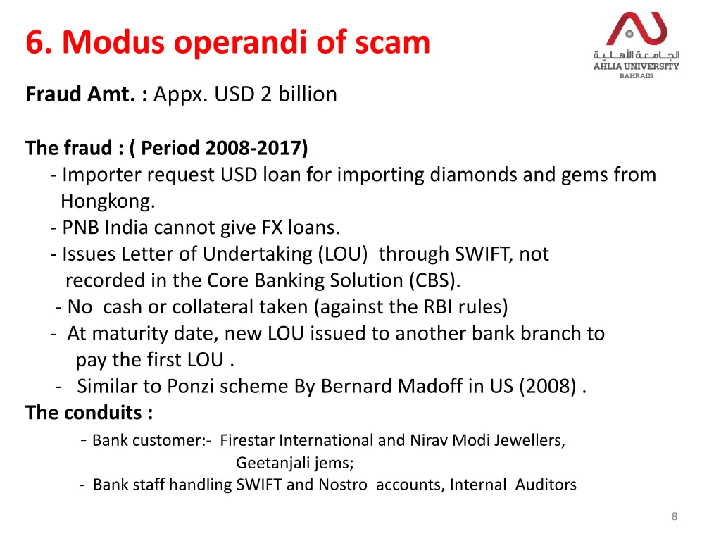 6 modus operandi of scam