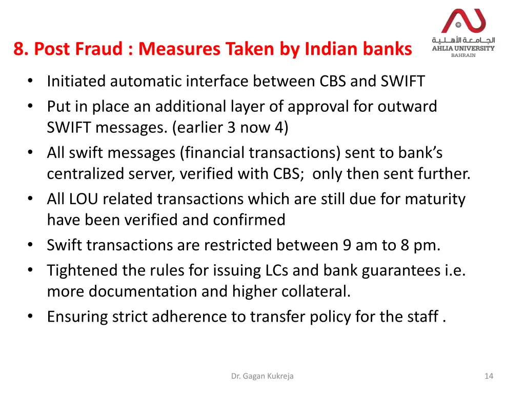 8 post fraud measures taken by indian banks