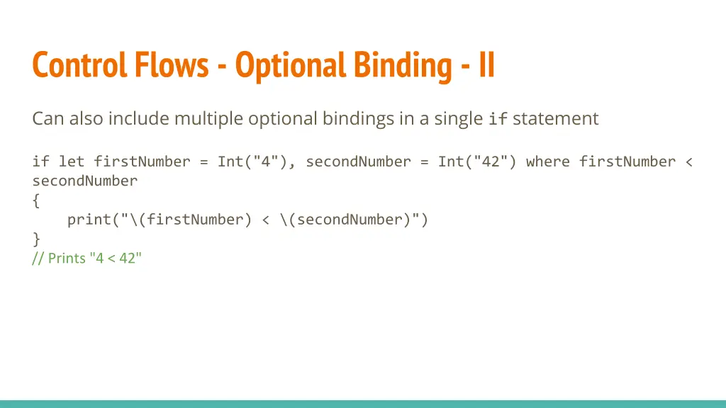 control flows optional binding ii