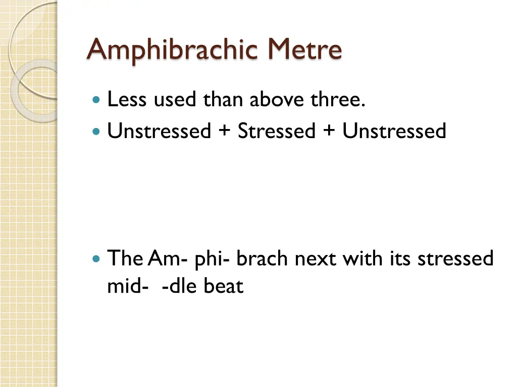 amphibrachic metre