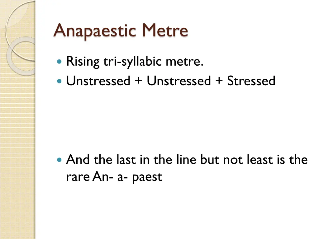 anapaestic metre