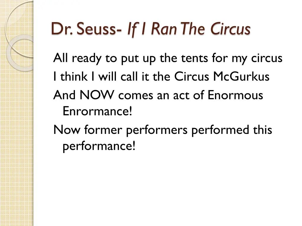 dr seuss if i ran the circus