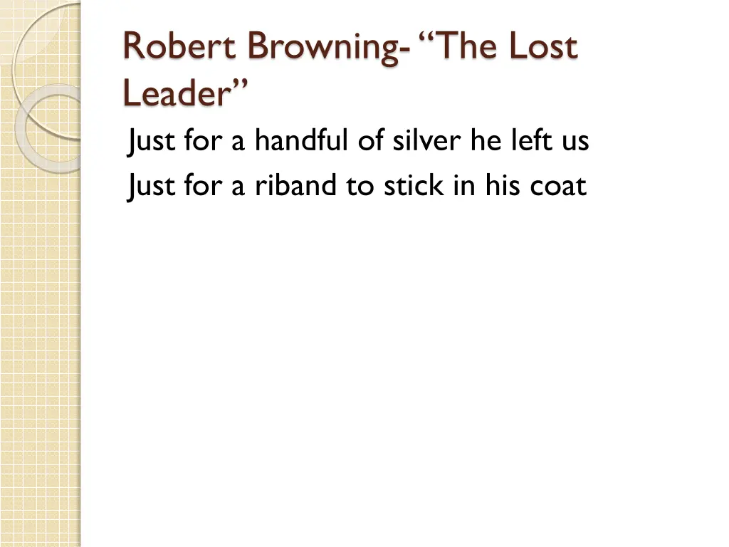 robert browning the lost leader just