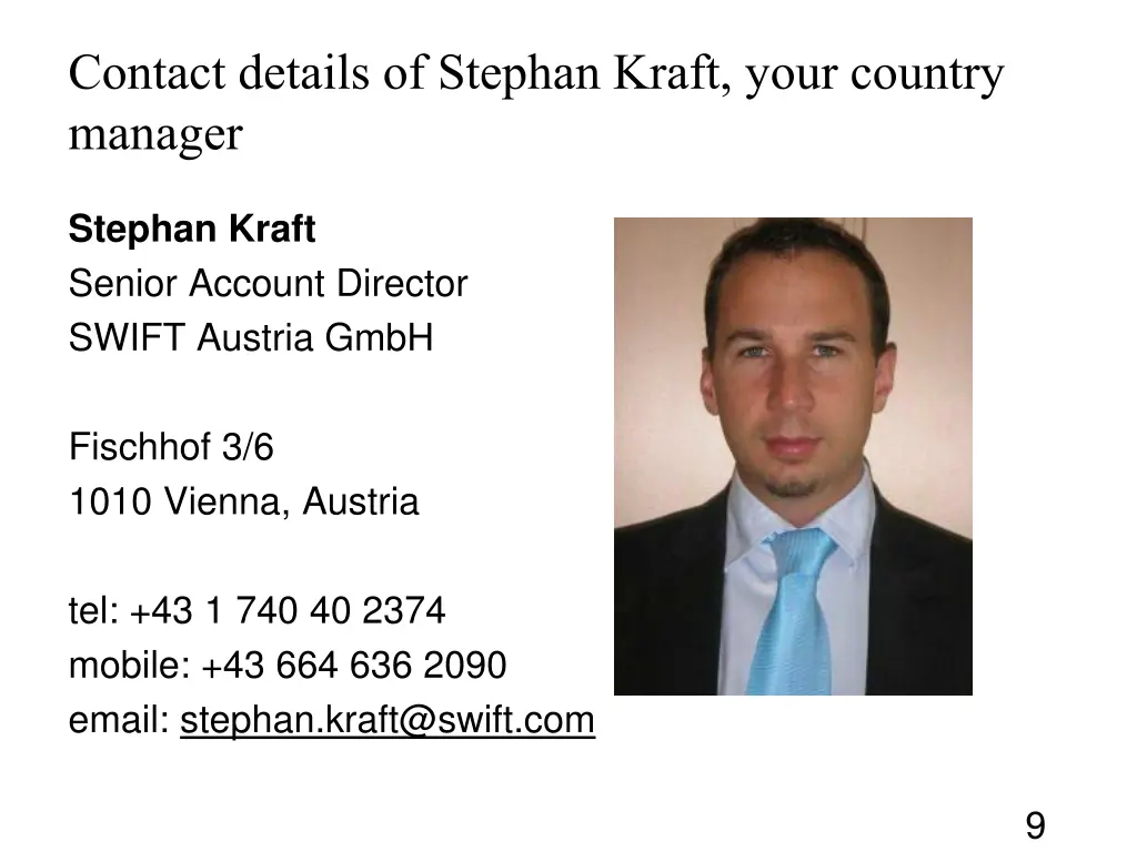 contact details of stephan kraft your country