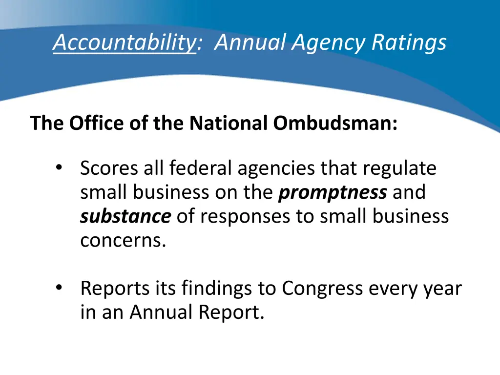 accountability annual agency ratings