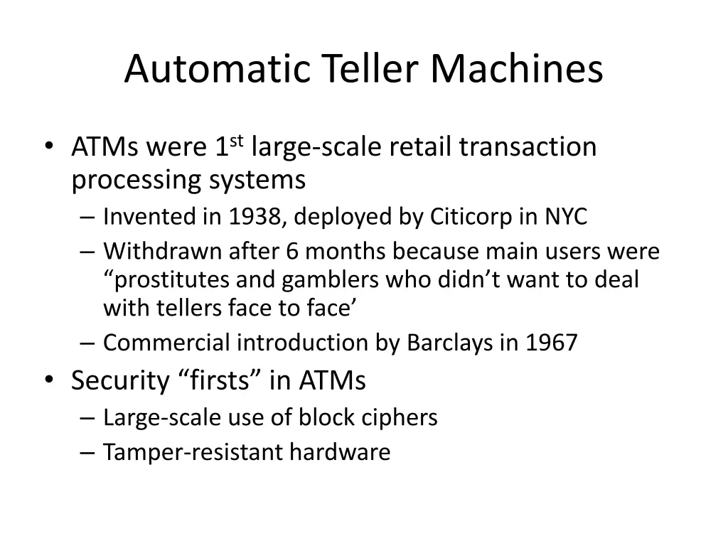 automatic teller machines