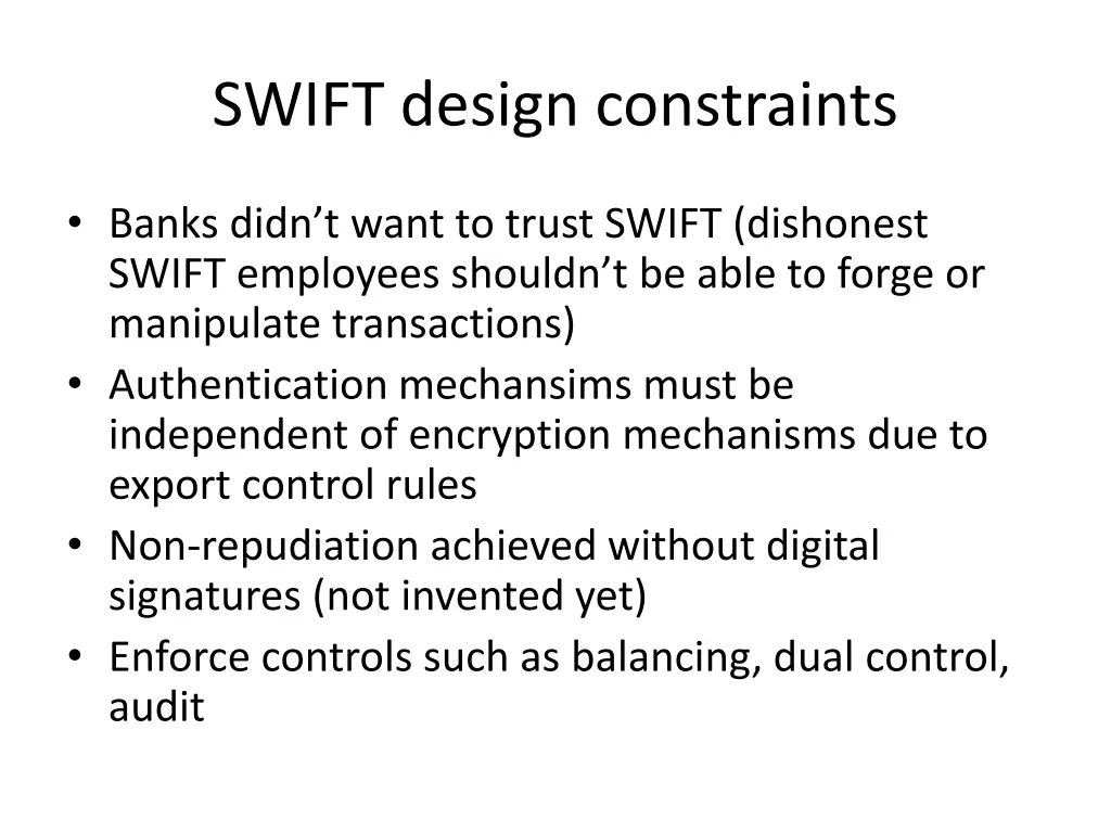 swift design constraints