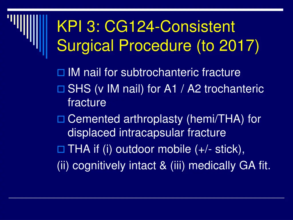 kpi 3 cg124 consistent surgical procedure to 2017