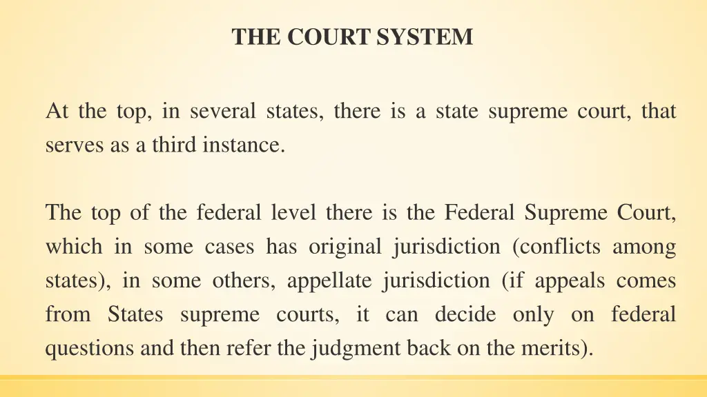 the court system 1