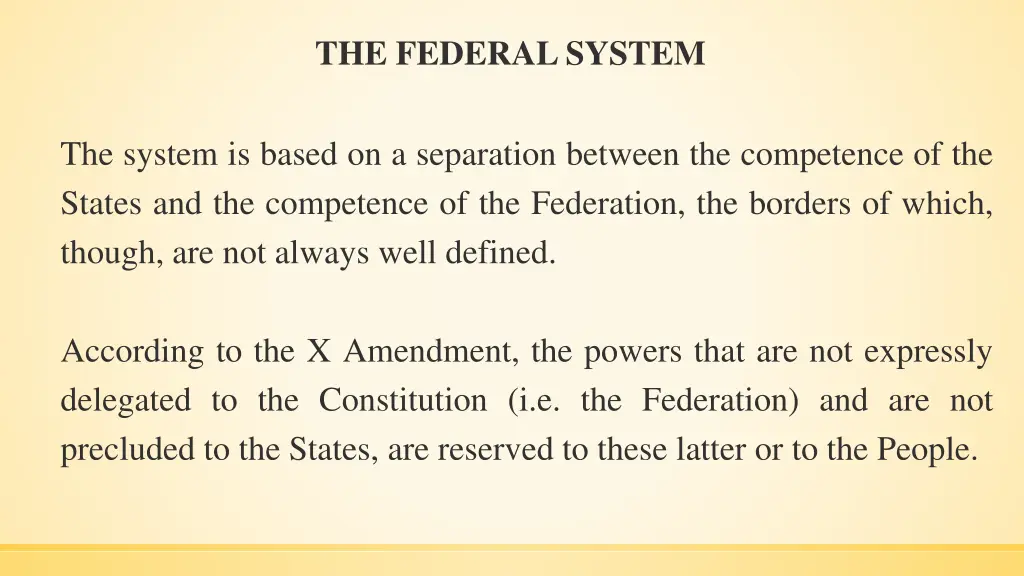 the federal system