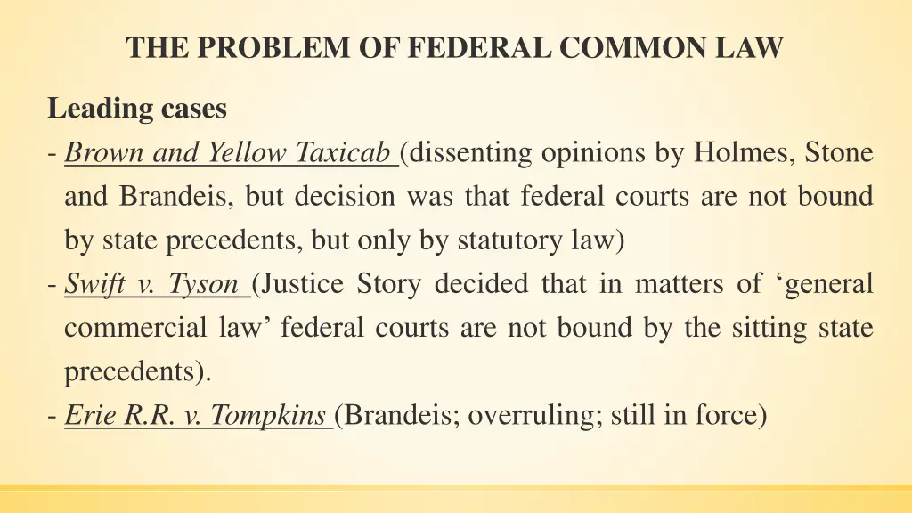 the problem of federal common law 3