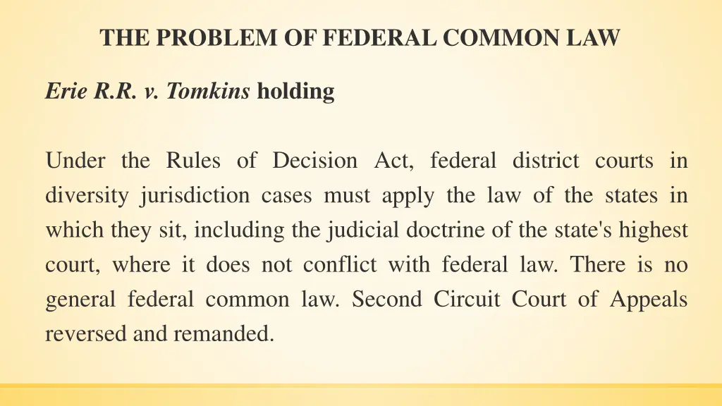 the problem of federal common law 7