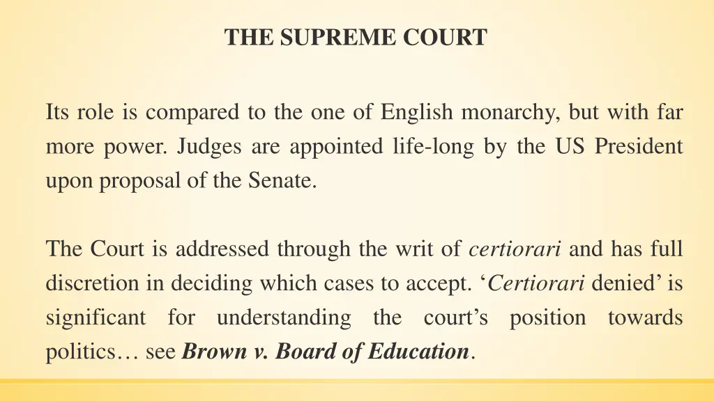 the supreme court