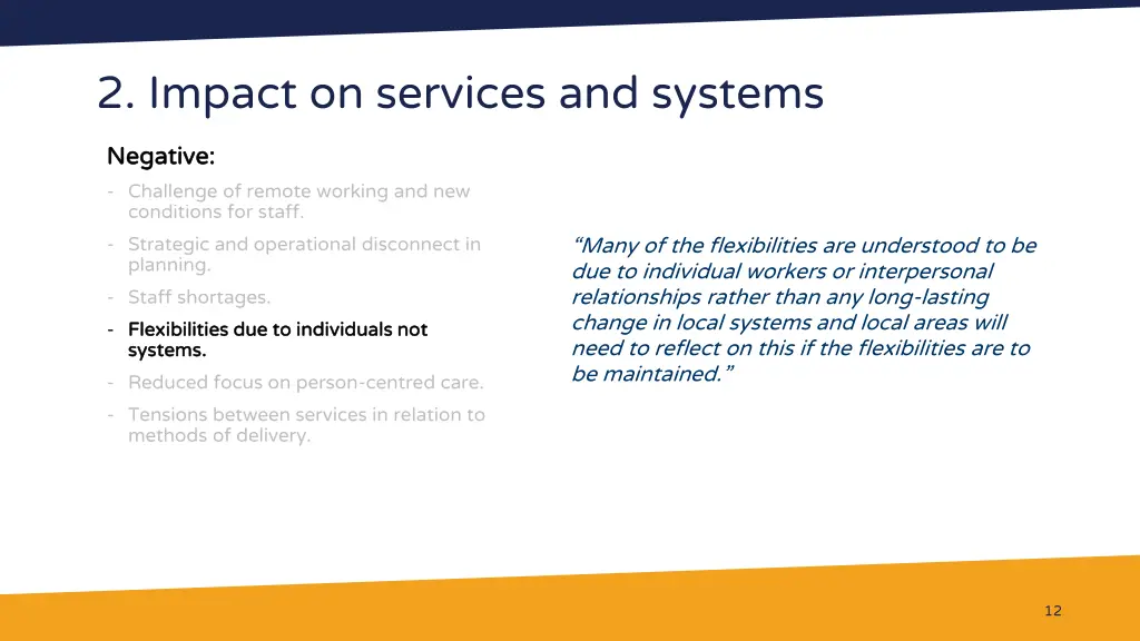 2 impact on services and systems 5