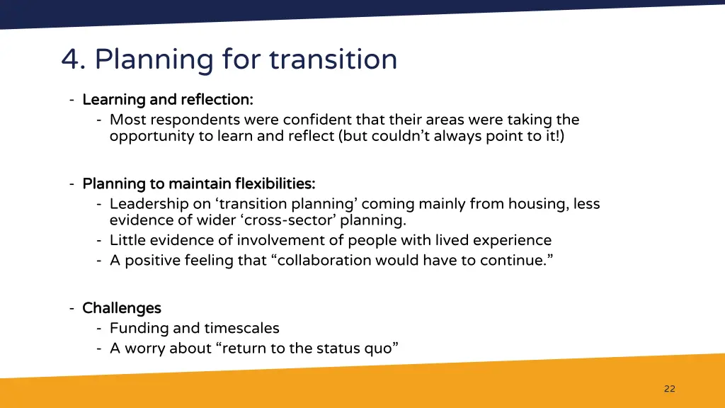 4 planning for transition