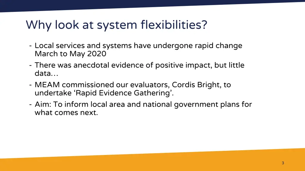 why look at system flexibilities