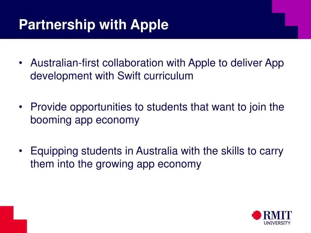 partnership with apple