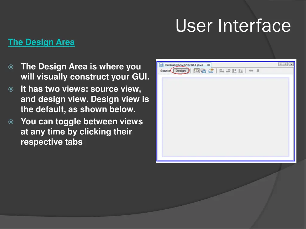 user interface 5