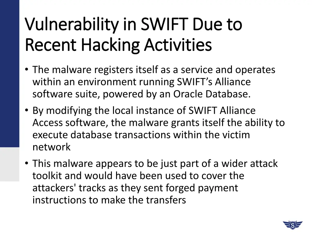 vulnerability in swift due to vulnerability 2