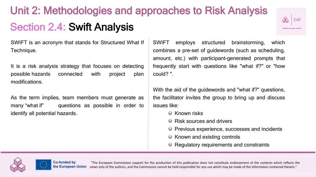 unit 2 methodologies and approaches to risk 4