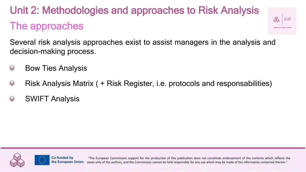 unit 2 methodologies and approaches to risk