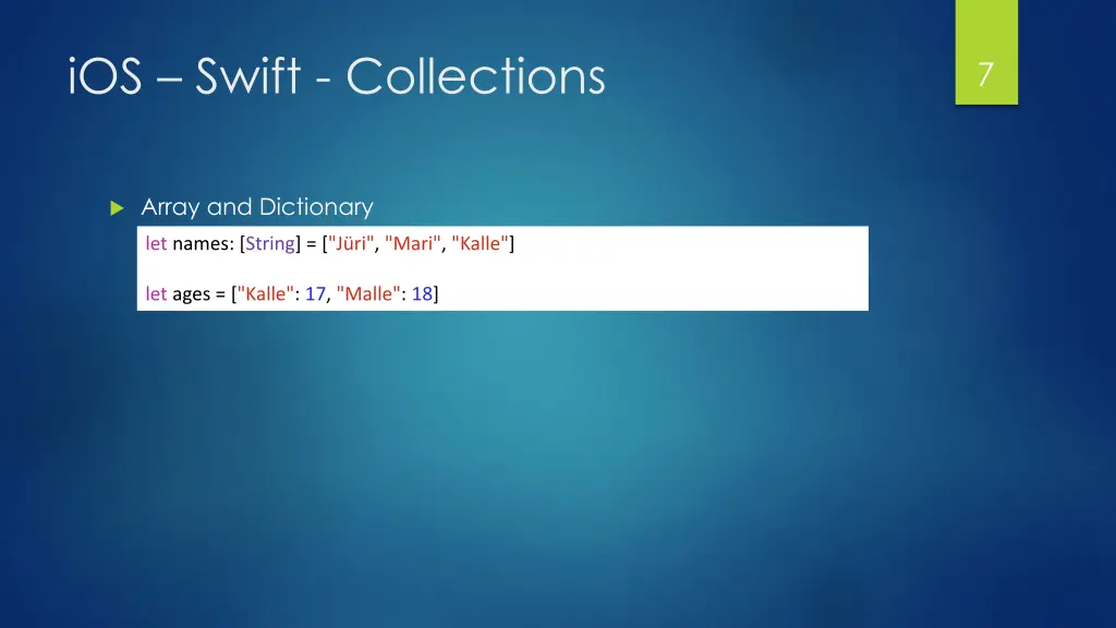 ios swift collections