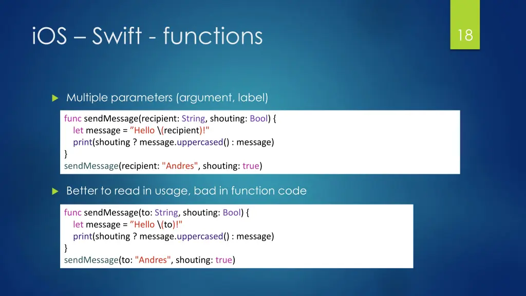 ios swift functions 2