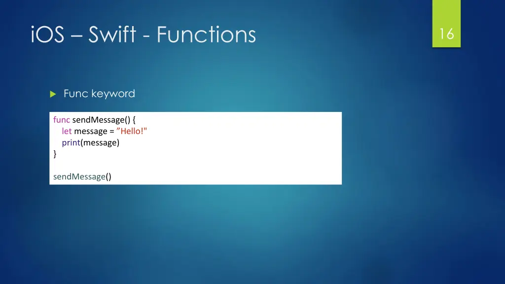 ios swift functions