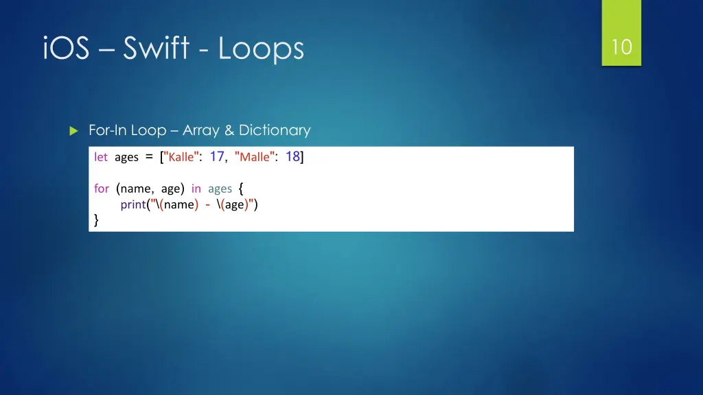 ios swift loops 2