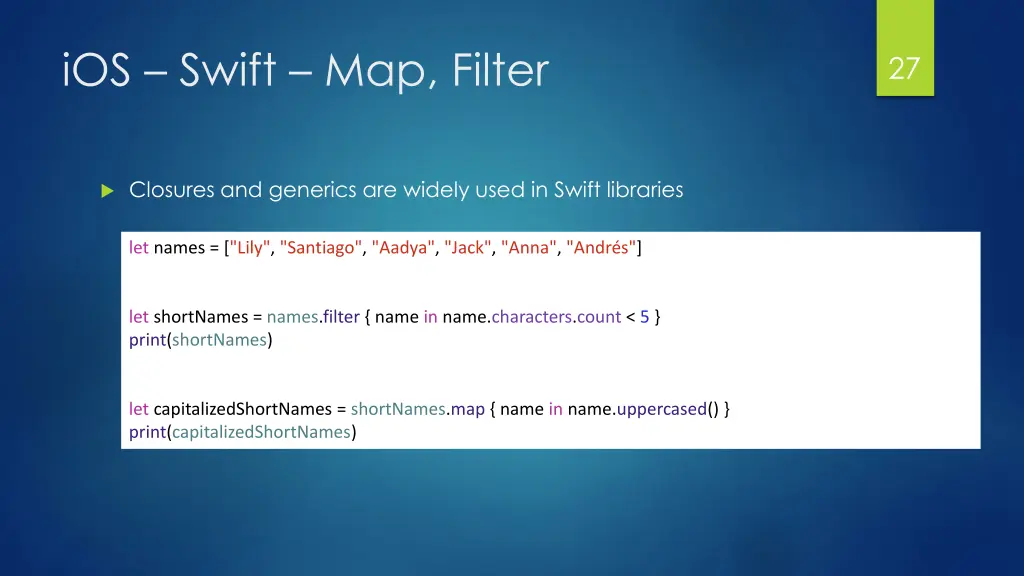 ios swift map filter