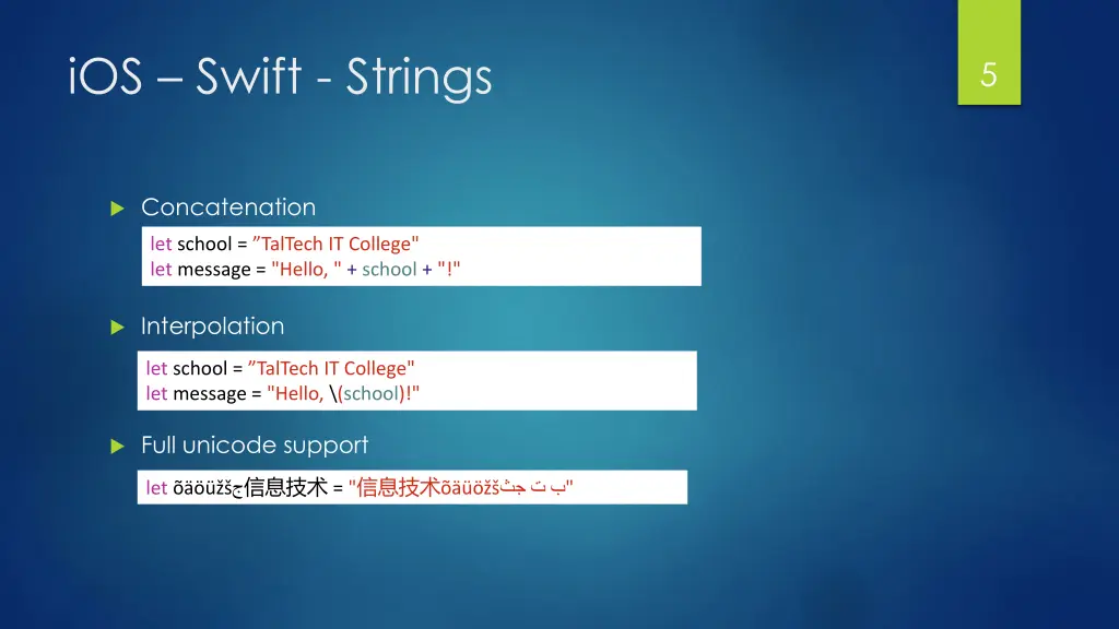 ios swift strings