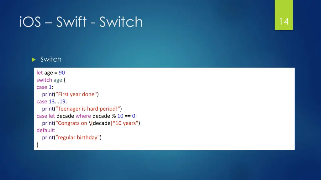 ios swift switch