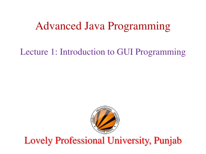 advanced java programming