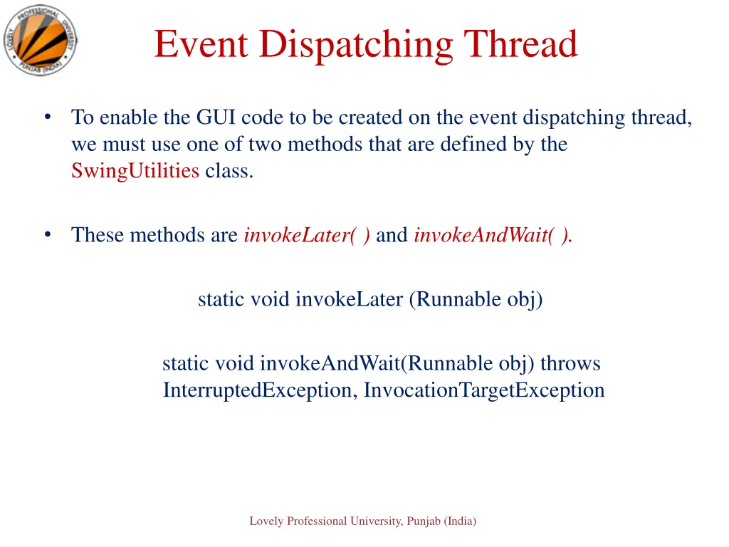 event dispatching thread 1