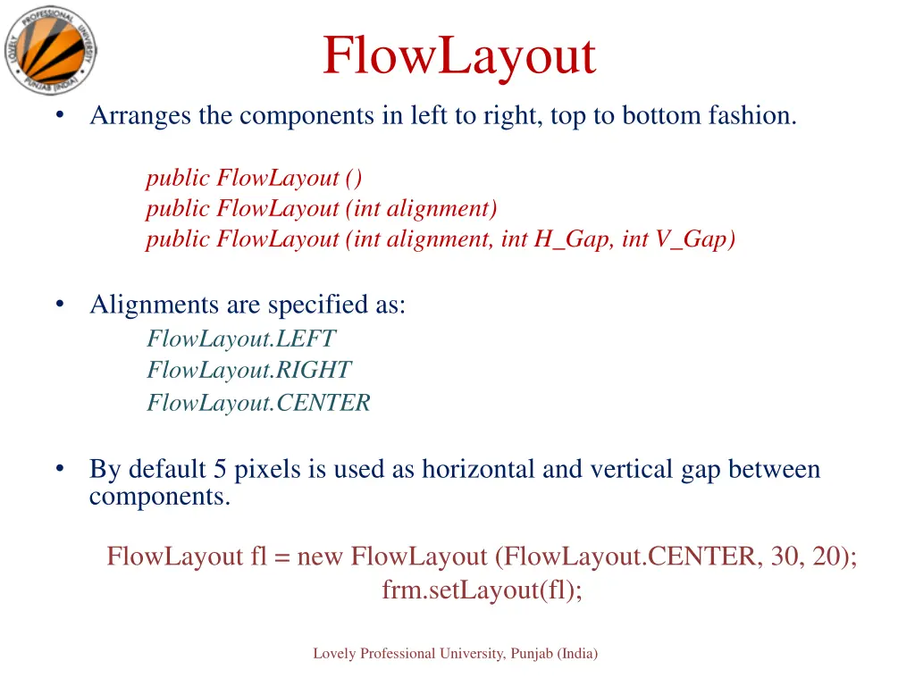 flowlayout