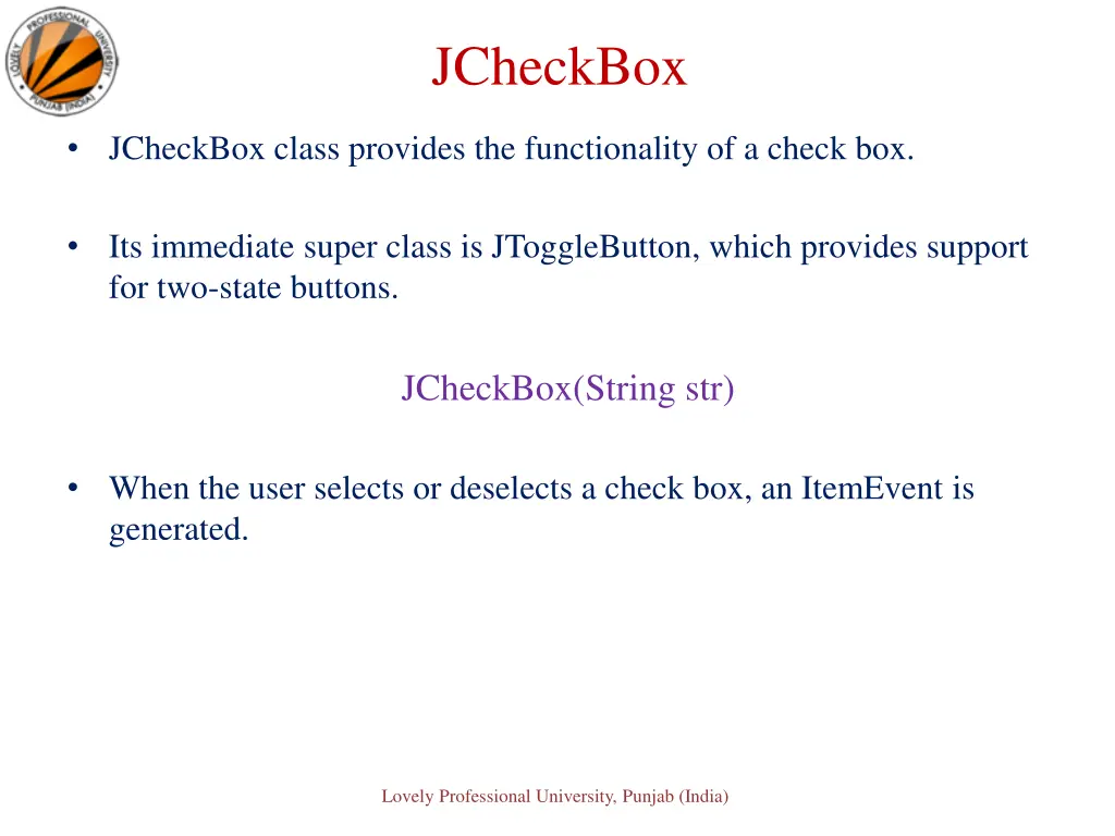 jcheckbox