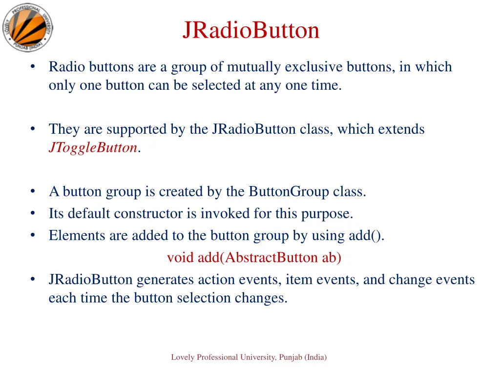 jradiobutton