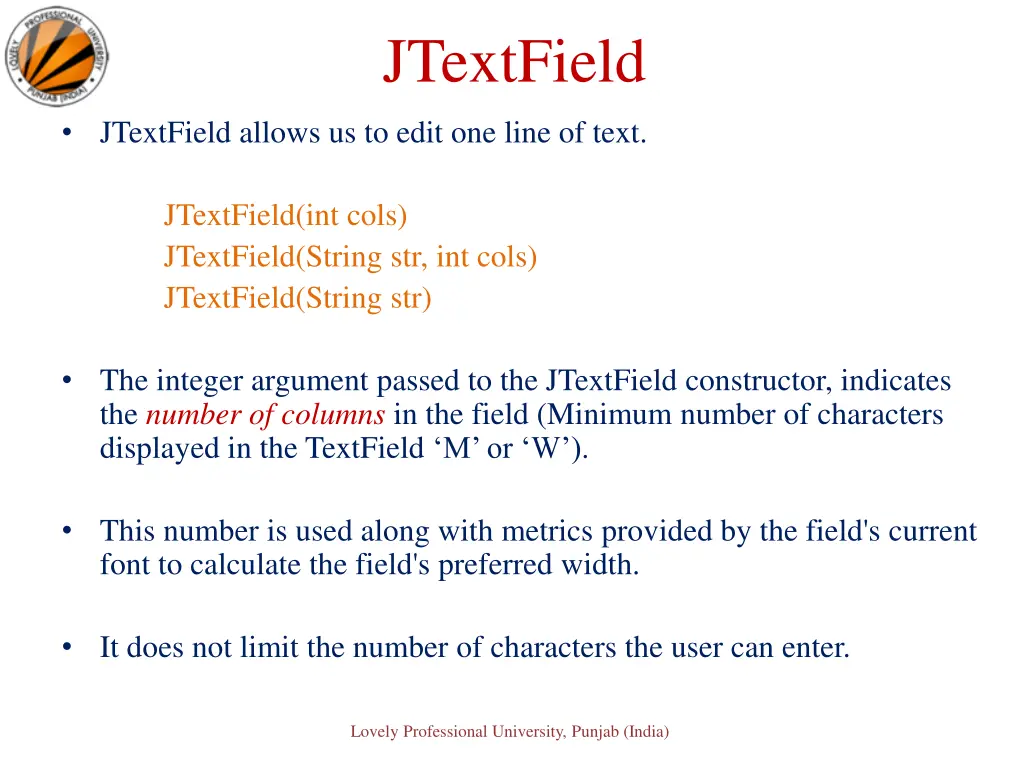 jtextfield