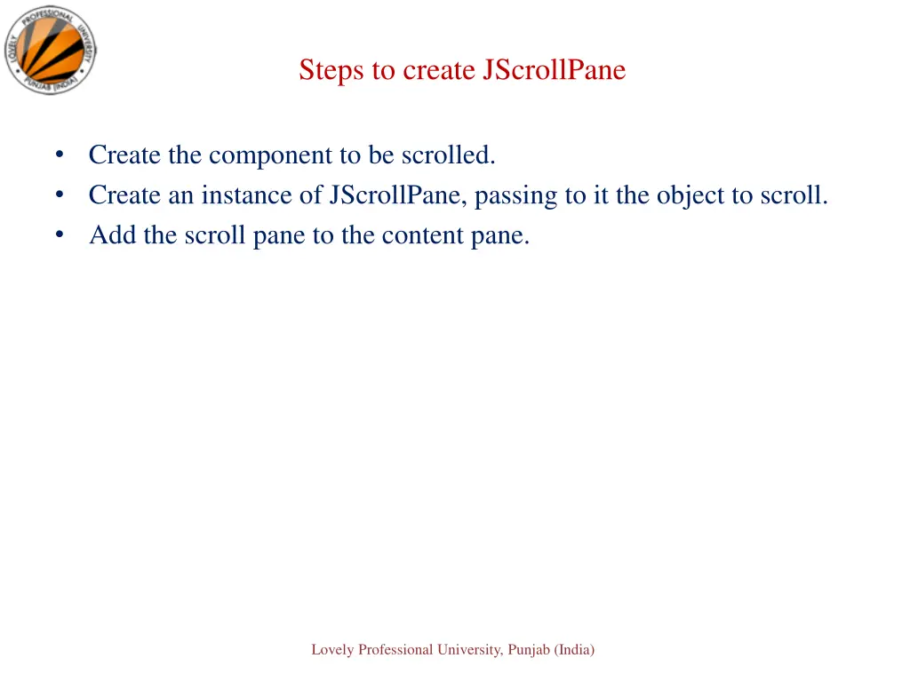 steps to create jscrollpane